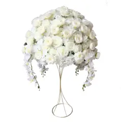 D-FR001 аксессуары для свадебного стола цветок мяч центральным белые розы искусственный цветок мяч свадебные украшения