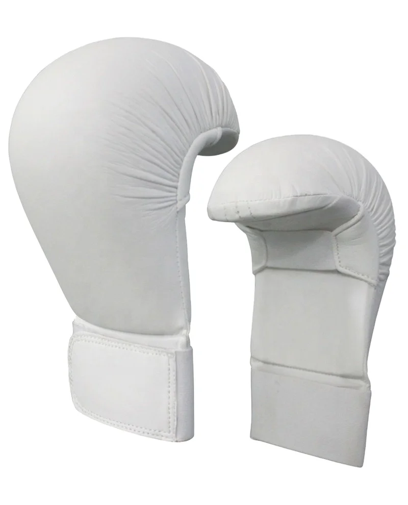 Martial arts equipment white karate hand protectors gloves