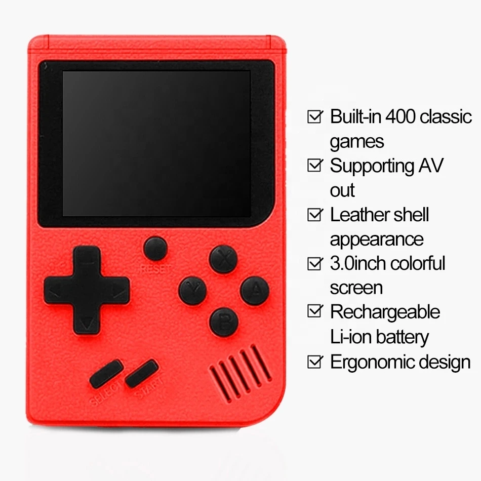 
Most Popular 2 Players Sup Game Box 400 in 1 Retro Game Console Handheld Game Player 
