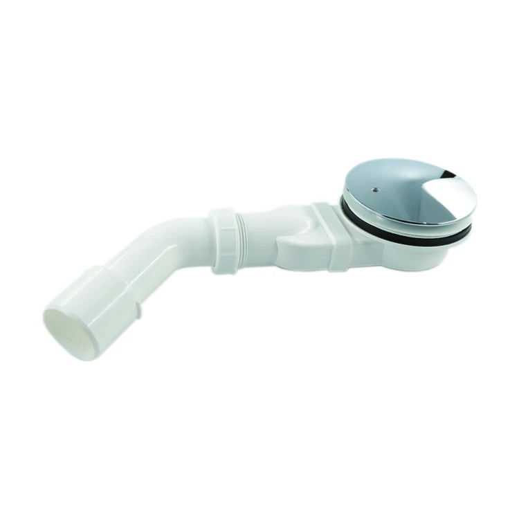 European market shower waste plastic chrome/matte black shower siphon