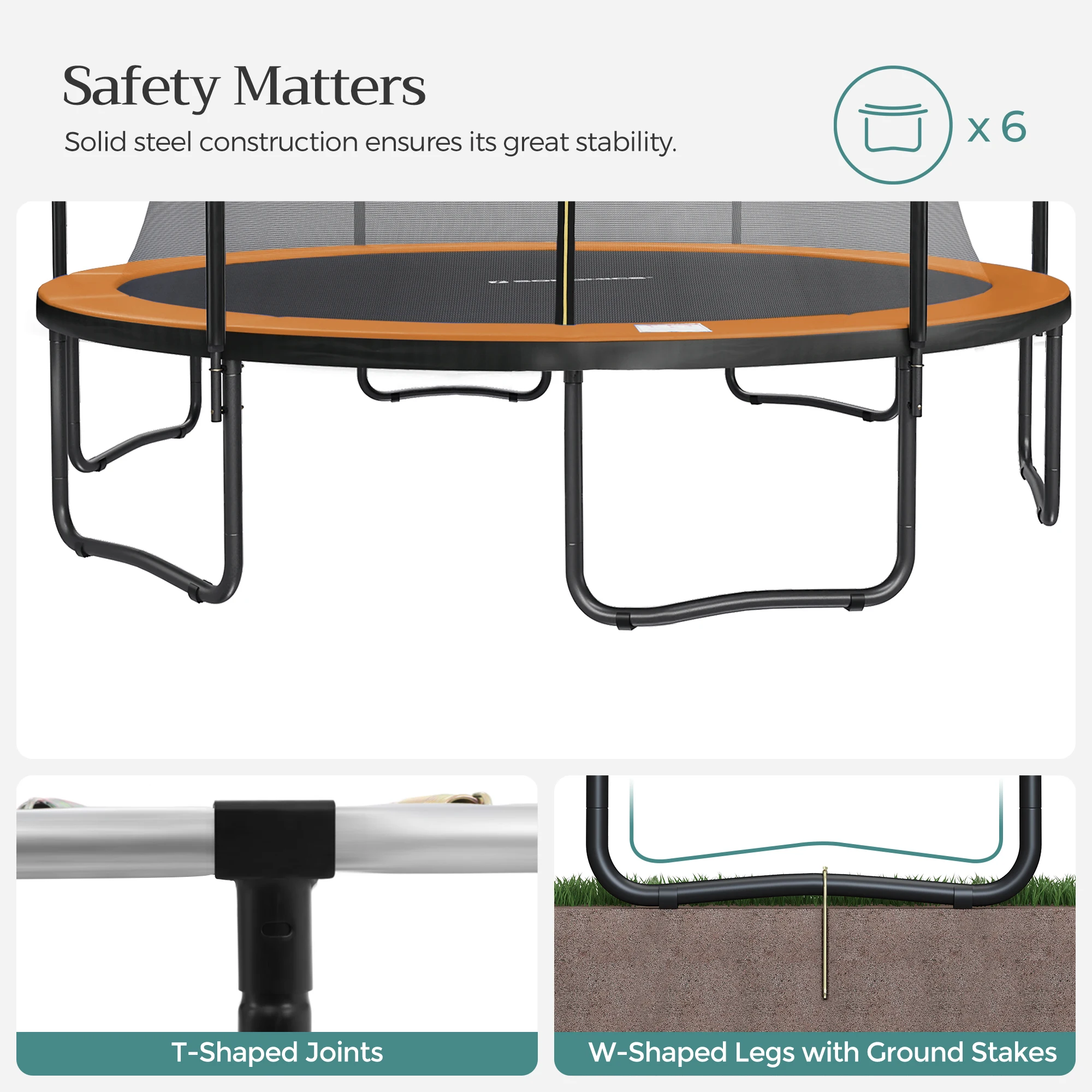 Backyard Jump Bounce Spring Cover Trampolines  Big 15ft Recreational Trampolines with Basketball Hoop and Ladder for Sale