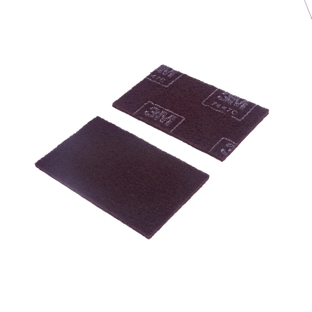 OEM aluminium oxide fast cut and finish fine dark red 7447c scouring pad alternative to steel wool