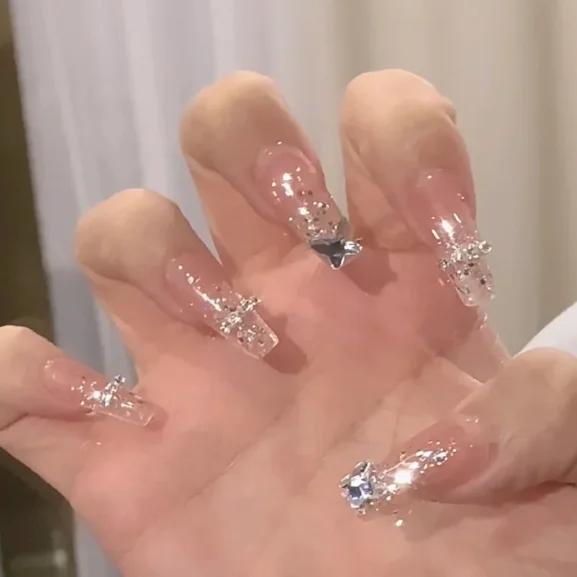 2022 Wholesale Faux Ongles Cheap Nails Arc French Styles Nails Long Coffin Custom Luxury Artifical Fingernails French Nails