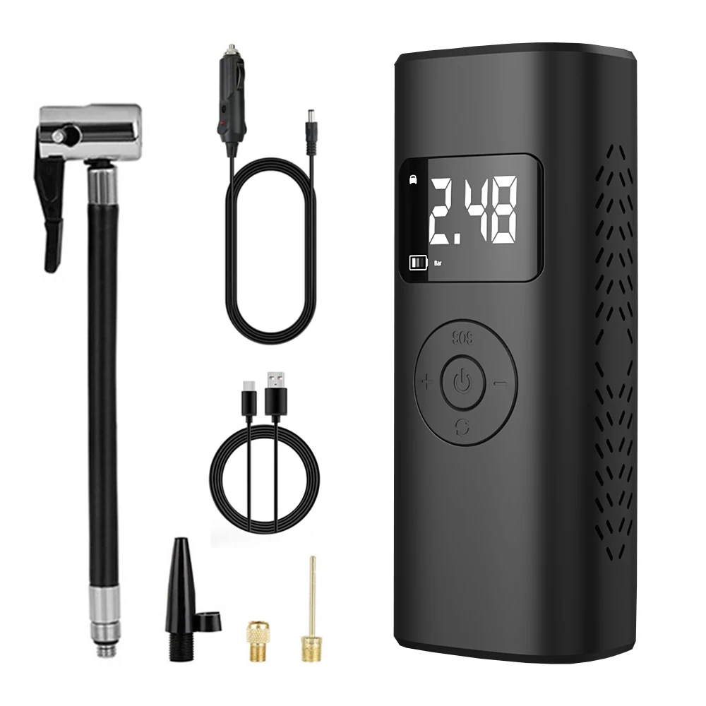 7800 мА/ч DC12V 150psi электрический воздушный насос мини компрессор Портативный цифровой шины автомобильный для