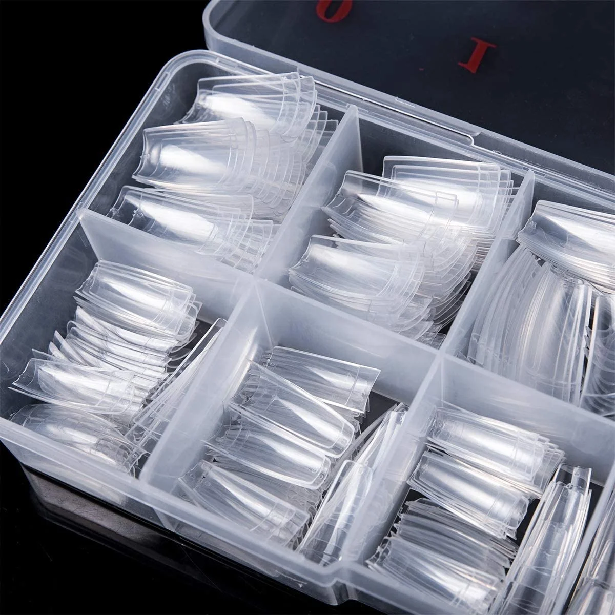 Clear False Nails Cour French Art False Nails Short Tips Artificial False Nail Packaging Box for Women Girls
