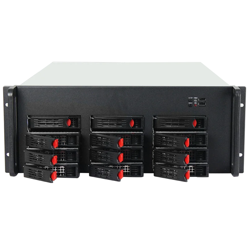 Промышленный серверный стеллаж 4U, шасси для хранения satax ATX MB с 12 отсеками приводов с возможностью горячей замены