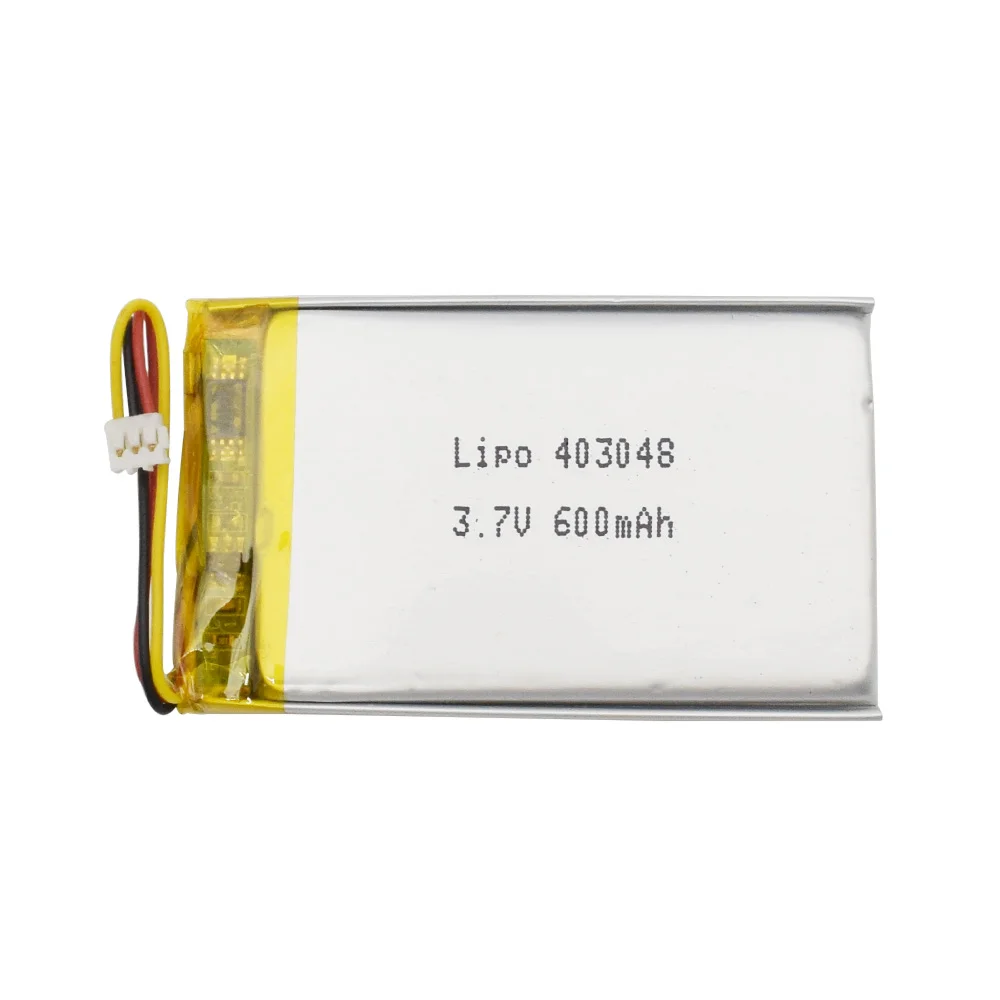 standard model 403048 600mAh 2.22wh Rechargeable 3.7v polymer lipo battery for GPS tracker
