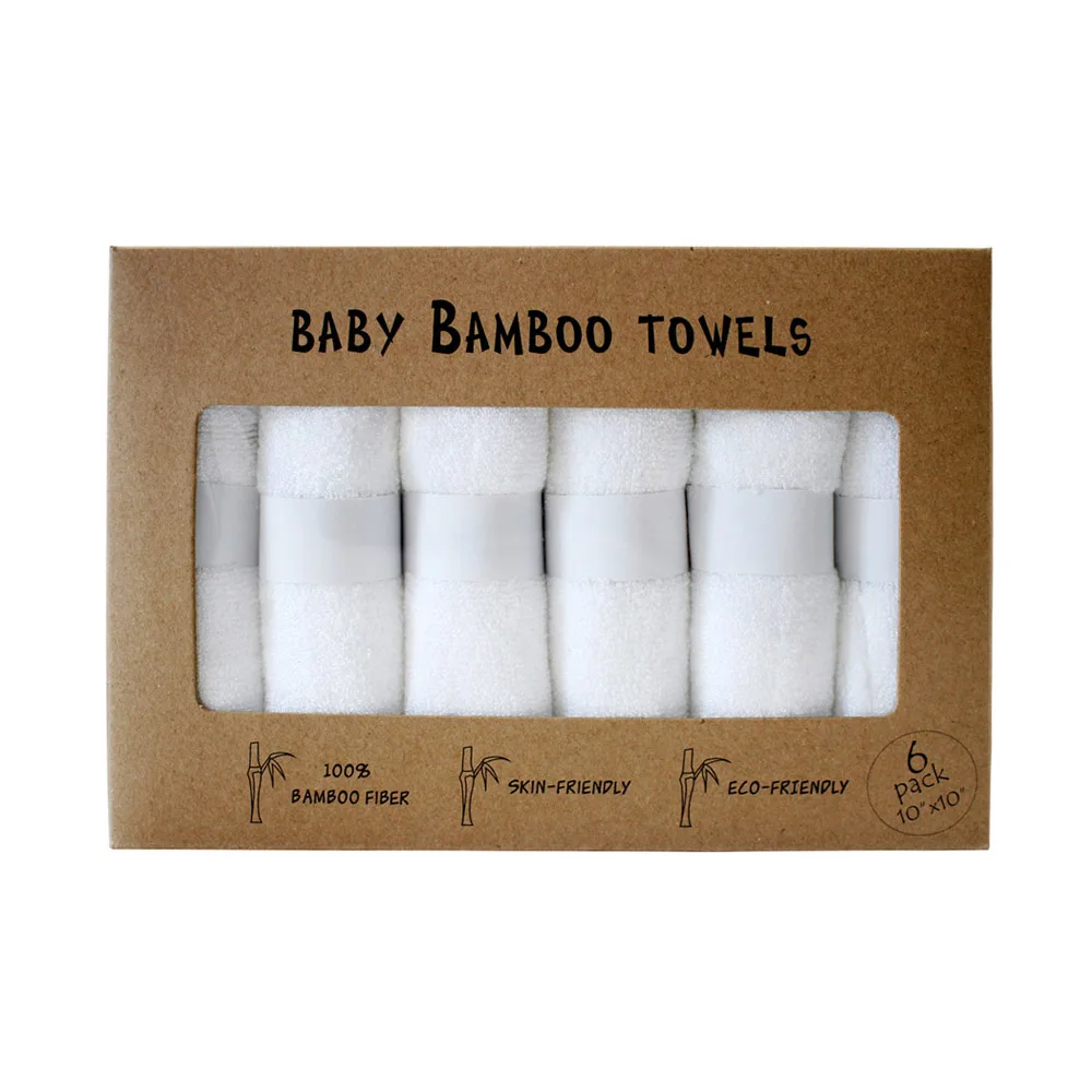 30*30cm Bamboo Baby Washcloths Soft Absorbent Bamboo Towel Newborn Bath Face Towel