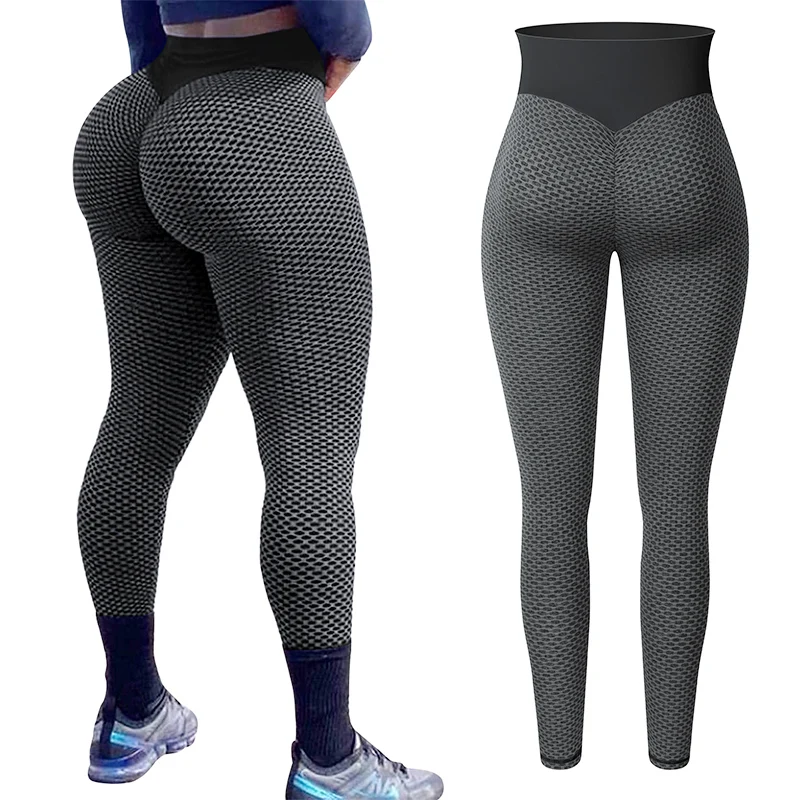 360g Mesh Leggings Active Wear Honeycomb Butt Scrunch Leggings Booty Yoga Pants TikTok Butt Lifting Leggings