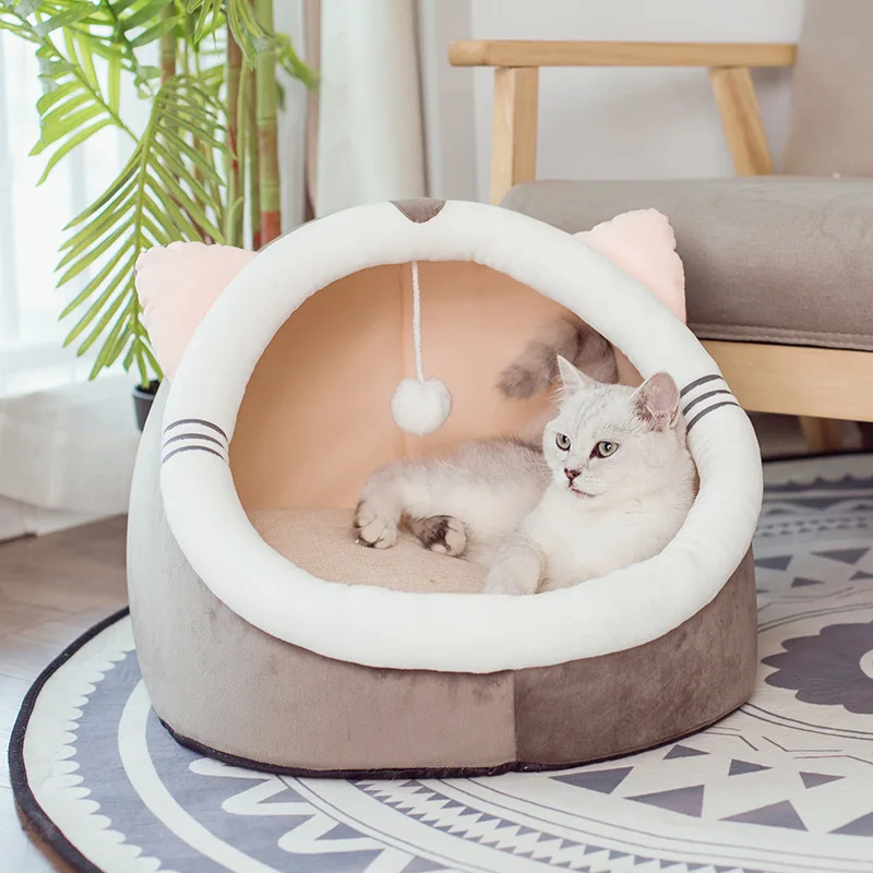 Small Animal Bed Hot Selling Four Seasons Multi-purpose Soft Plush Cat Kennel Mat Pet Beds Accessories