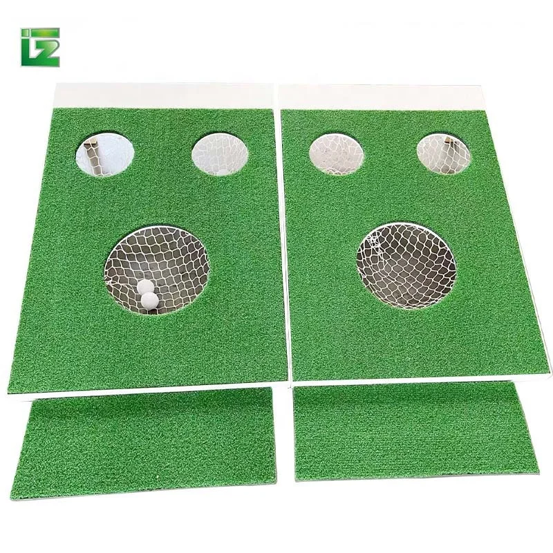 Portable Easy Installation Golf Corn Hole Chipping Game Set Accept Custom  Logo Golf Chipping Game Board Set For 2 People