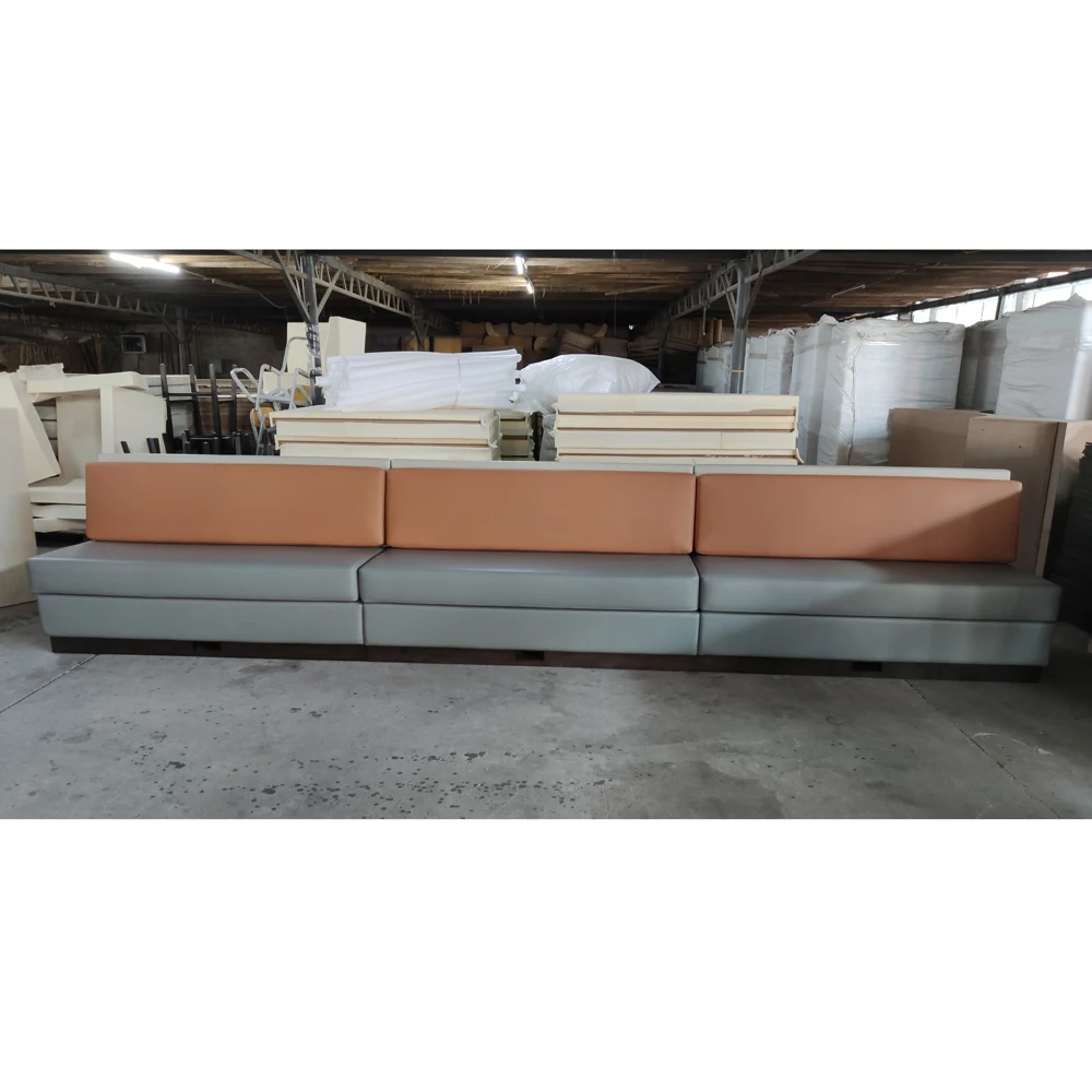 High back restaurant bar sofa booth leather booth sofa