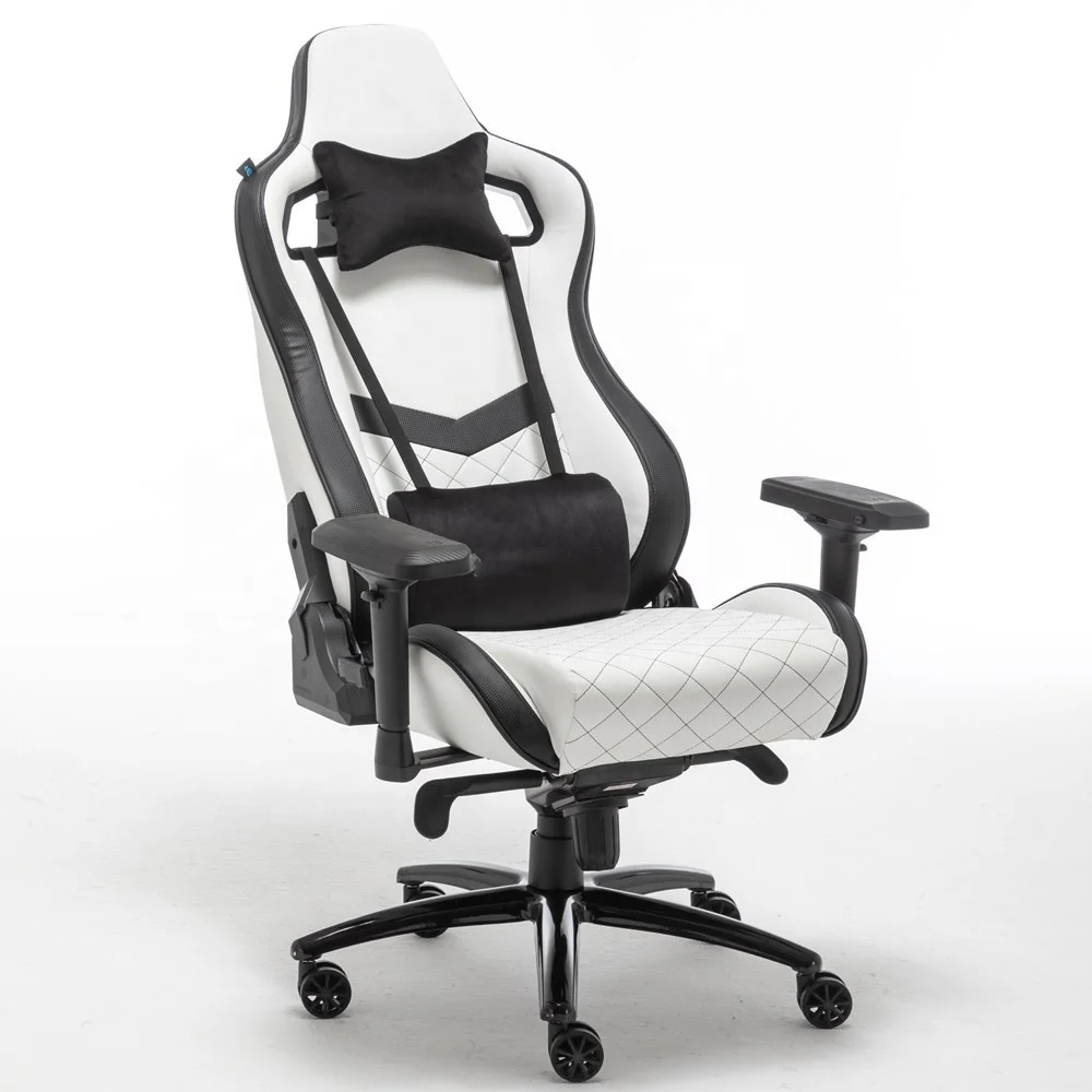 Big and Tall Reclining Gaming Chair leather Coating Gaming Room Full white rocking Chair PC Video Gaming Chairs for teens