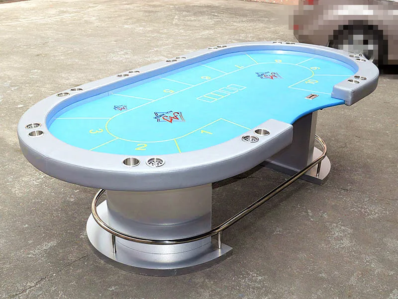 Customized Poker Table Luxury With Stainless Steel Legs for Playing