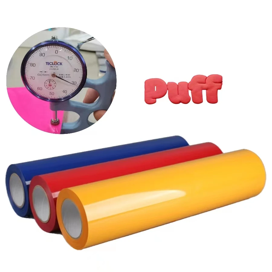 3d puff t-shirt transparent vinyl reflective heat press transfer designs paper  vinyl for clothing