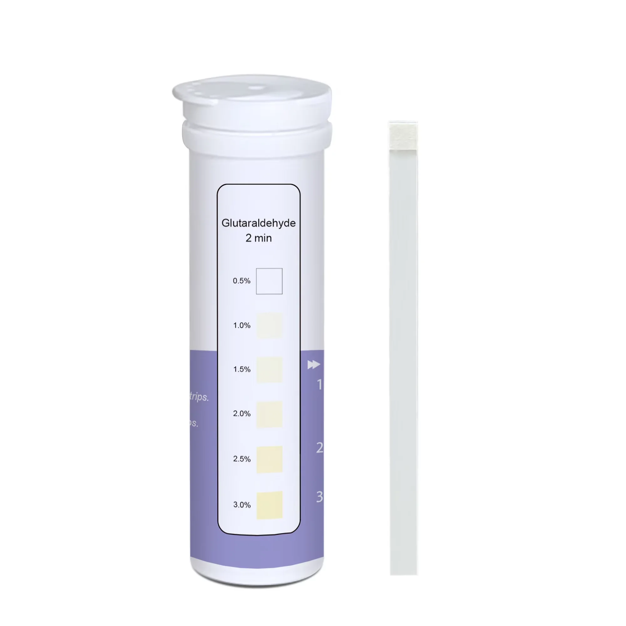 Professional hospital use glutaraldehyde concentration test strips