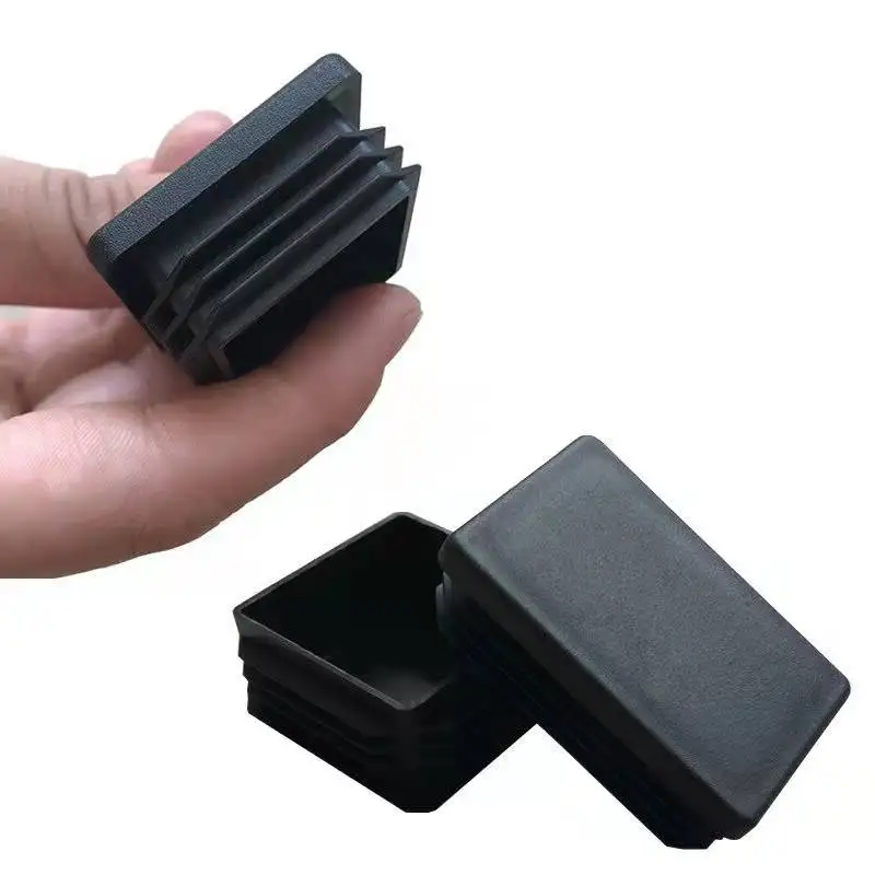 Square rectangular End plugs caps steel tubing pipes 80X80 plastic end cap plug for steel tube pipe fittings ends
