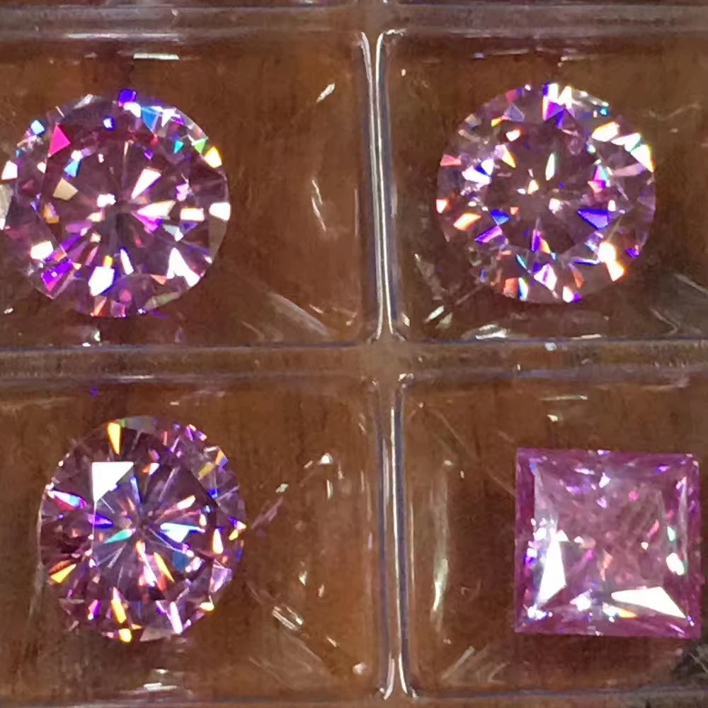 Qianjian Wholesale Price Round Loose Mossanite  Pass Diamond Test GRA  VVS   Loose MoissaniteDiamond Jewelry Making