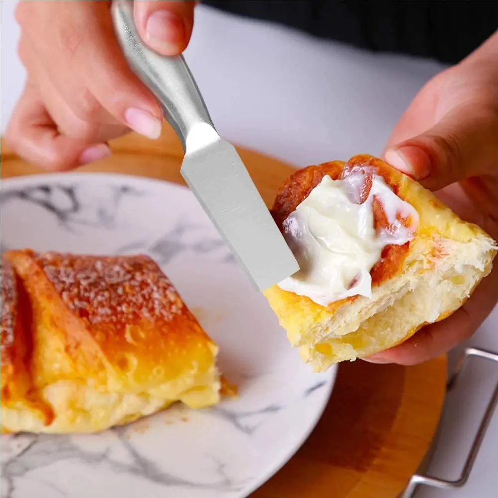 Factory Wholesale Kitchen Butter Cream Pizza Cut Knife and Fork Stainless Steel Cheese Knife