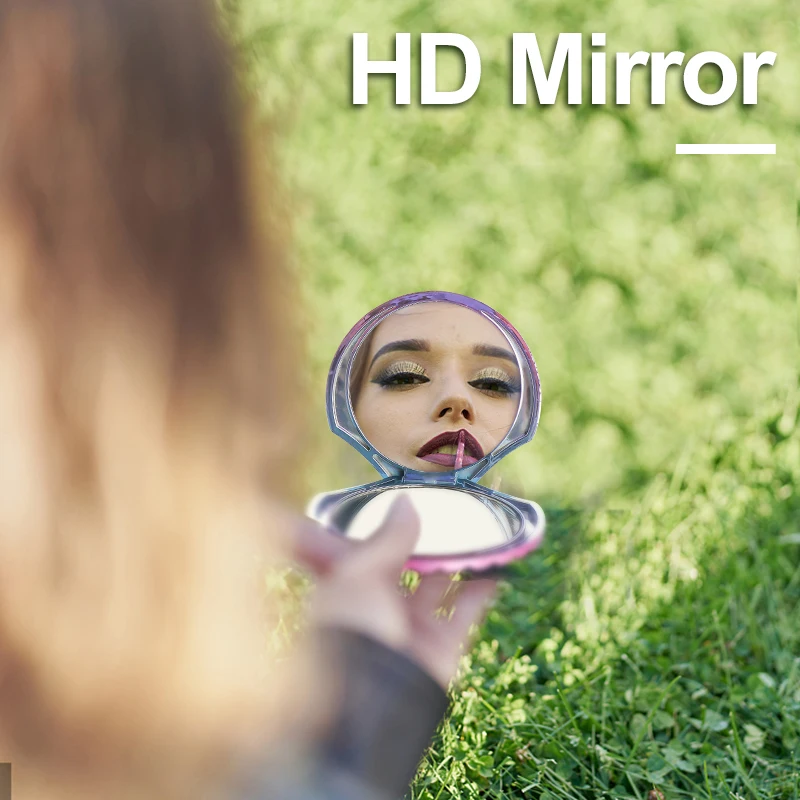 INS Fashion Portable Hand Mirrors Sea-maid Shell Shape Mirror Acetate Wholesale Mini Pocket Mirror for Travel Unisex