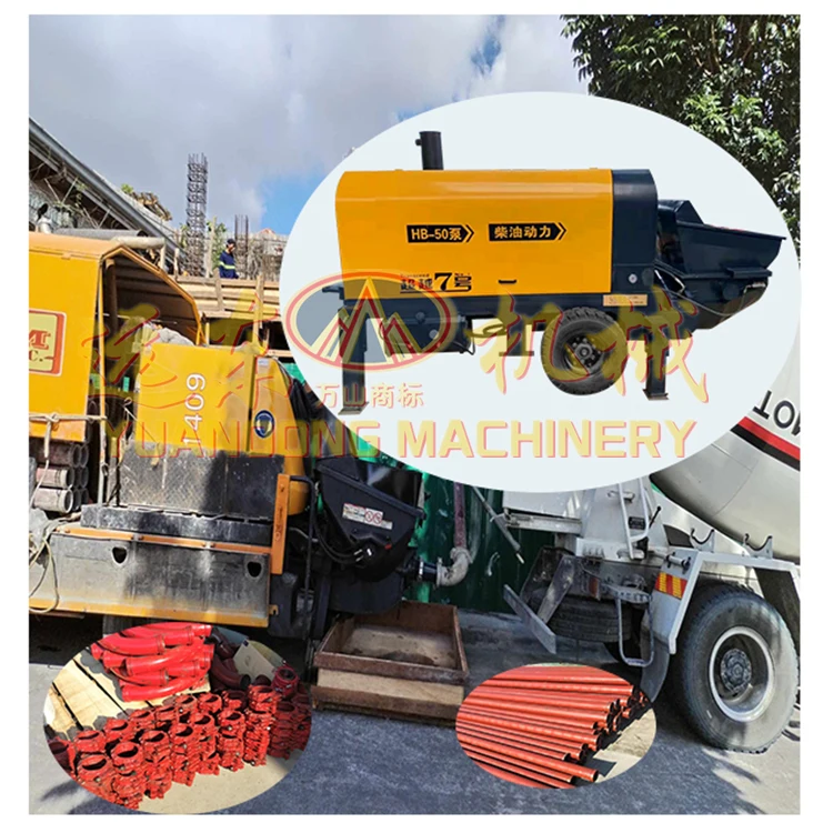 Good Quality 28HP Power Single Cylinder Cement Grout Mortar Pump Mini Cement Concrete Pump Machine