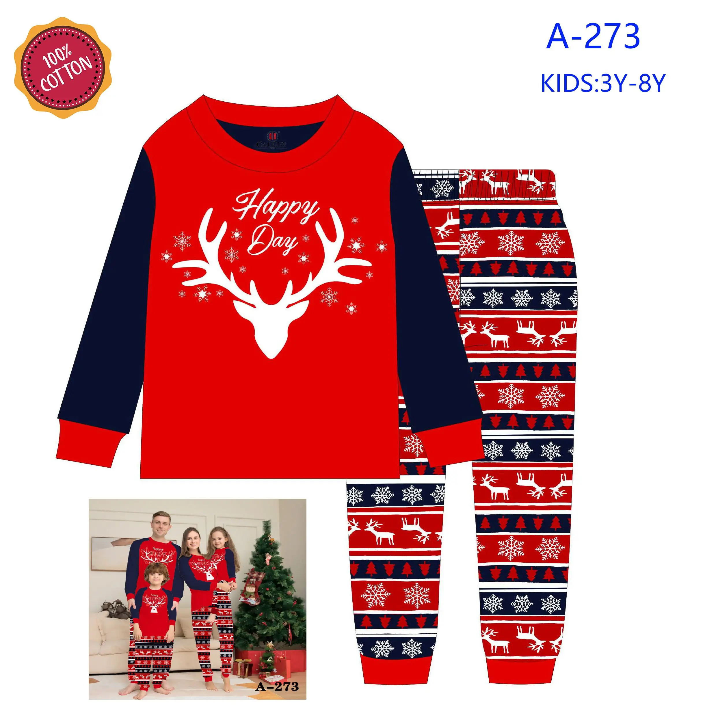 children clothing wholesale long sleeve pyjamas kids christmas pajamas pjs set kids pajama set cotton pajama for kids girls set