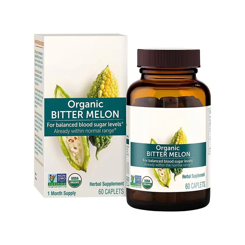 Custom Momordica Charantia Capsule Wild Grown Bitter Melon Food Grade Vegetarian Supplement Balancing Blood Sugar Bottle Packed
