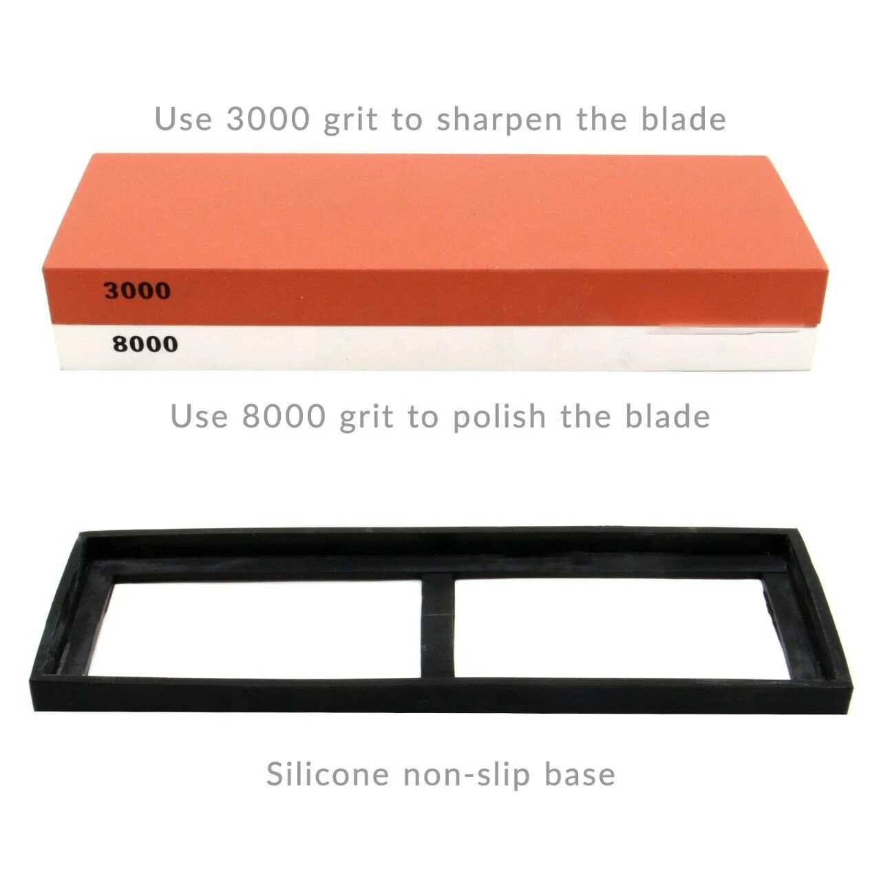 Whetstone Knife Sharpening Stone 3000/8000 Grit Combination Waterstone