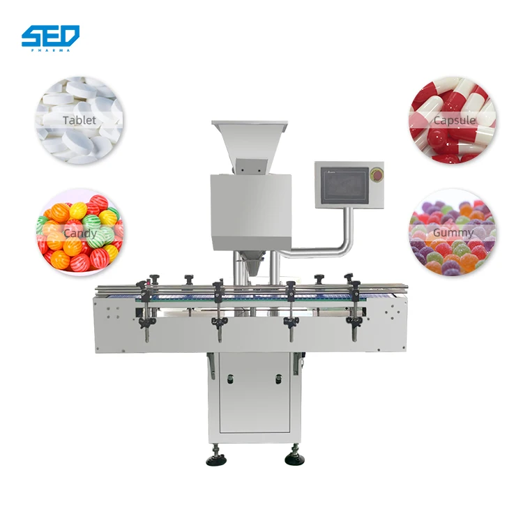 High Precision Automatic Vibrating Pill Tablet Capsule Counter Soft Gel Candy Capsule Tablet Counting Machine
