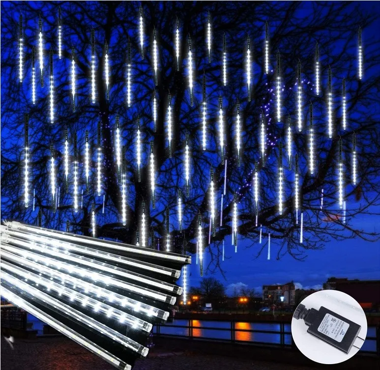 Meteor shower rain lights icicle tubes lights led christmas ice drop lights Outdoor IP65 waterproof