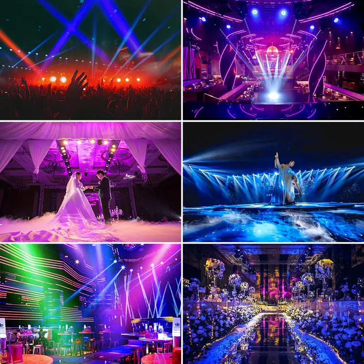 Stage lighting equip laser 3w*9pcs beam Triangle 4 in 1 RGBW 9 head laser led moving head light