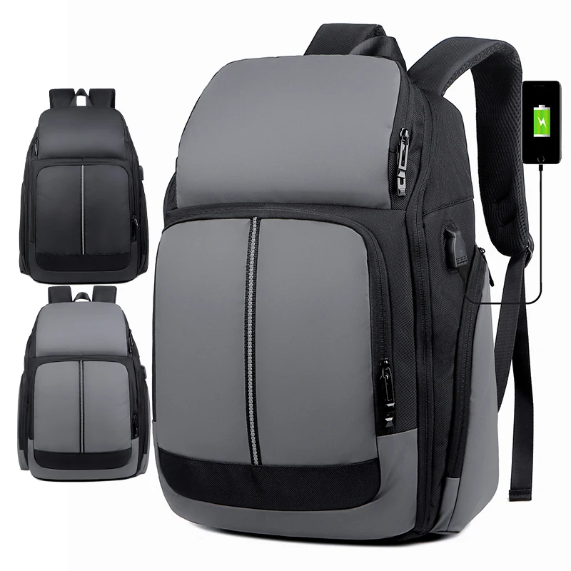 2022 best quality coated oxford fabric USB backpack rucksack for business travel waterproof laptop knapsack mochila