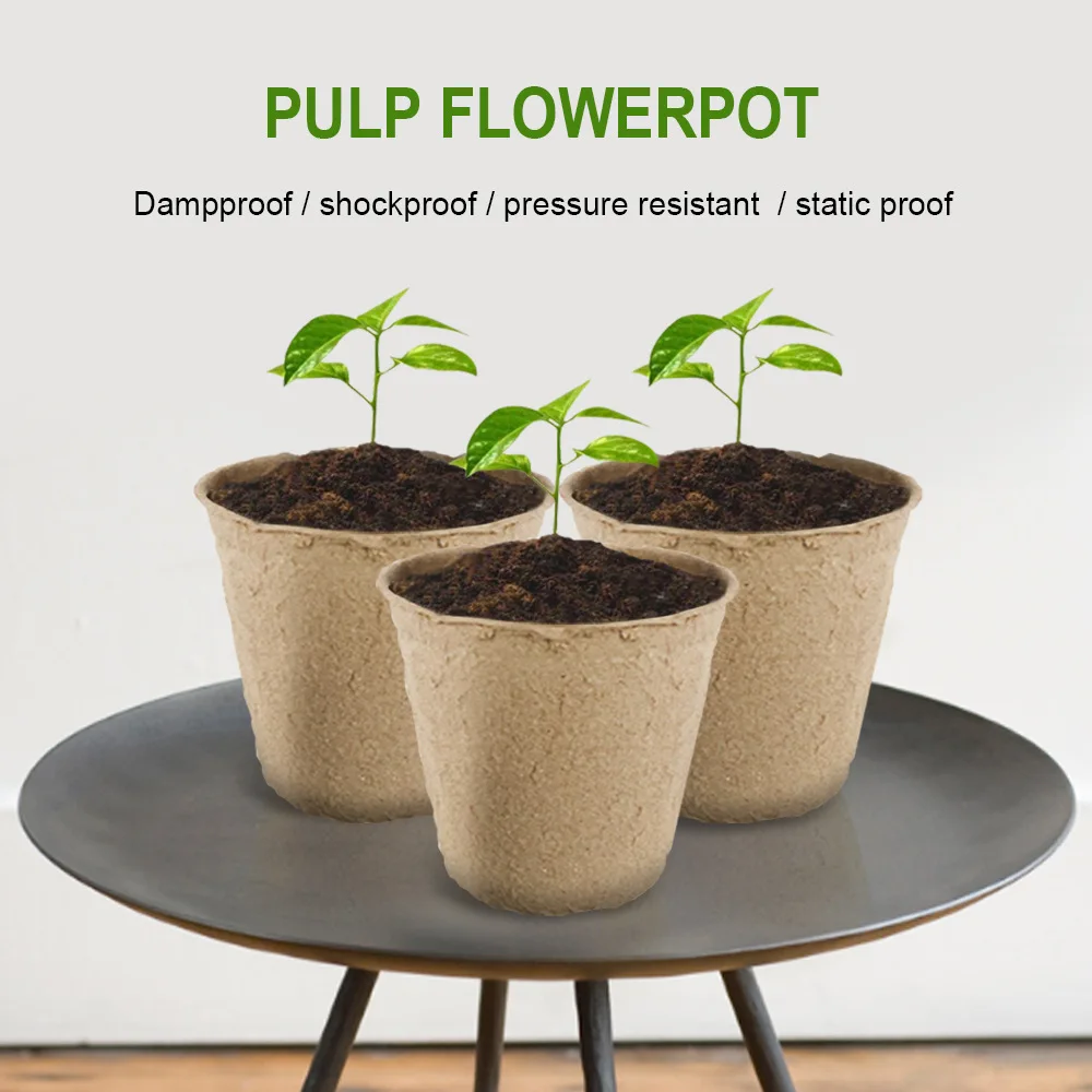 3 inch Large Peat Pots,Plantable Pots for Starting Seeds Herbs Vegetables & Tomato Seedlings, Biodegradable With Plant Labels