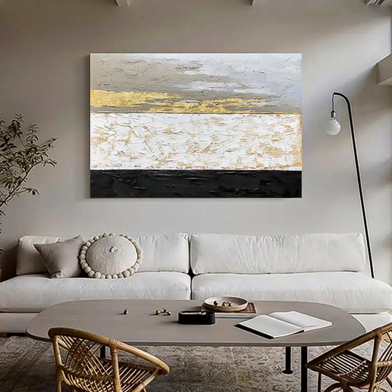 Modern Decorative Bedroom Wall Large Landscape Painting Seascape Decorative Painting