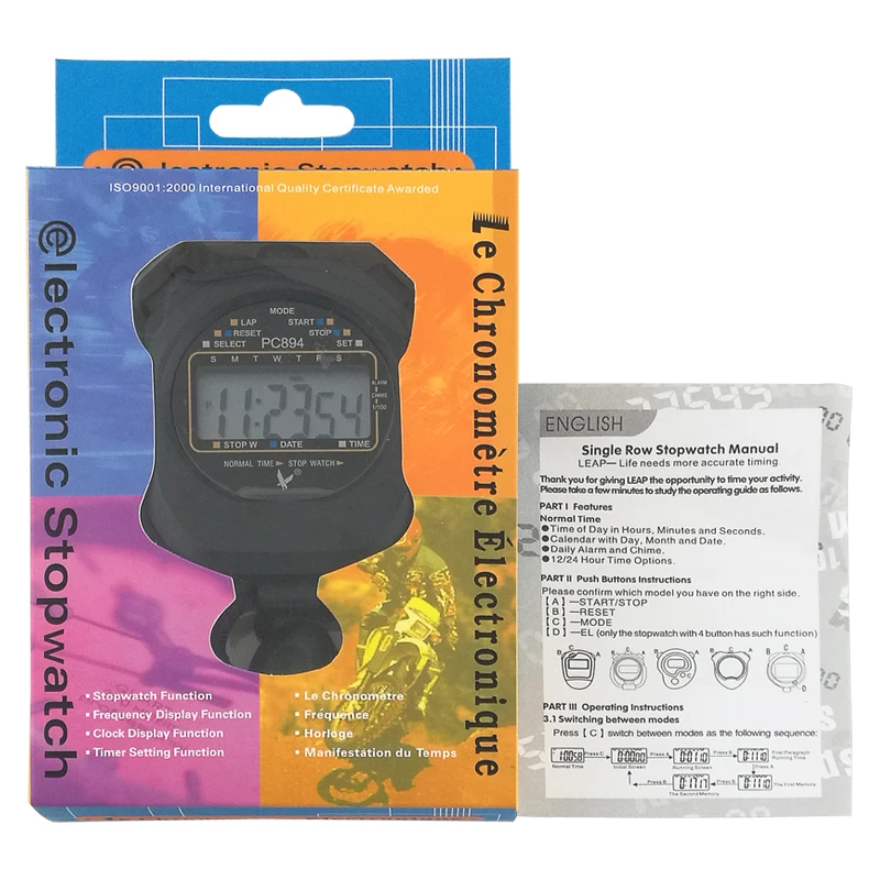 Professional Digital Sports Stopwatch Chronograph Timer with wristband cheap