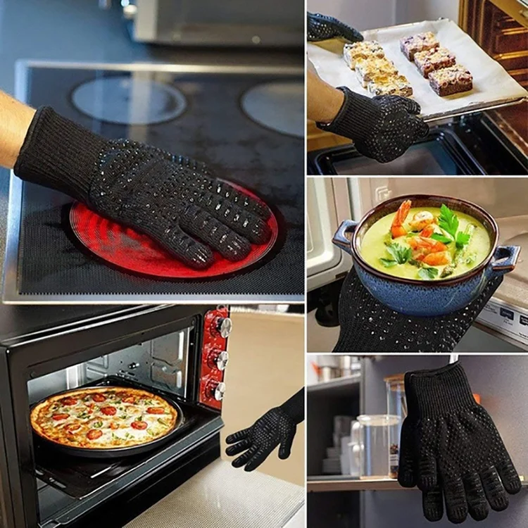 High quality Elclusive Heat Resistant Oven Gloves Withstand Extreme Heat 1472f Bbq Grill Gloves