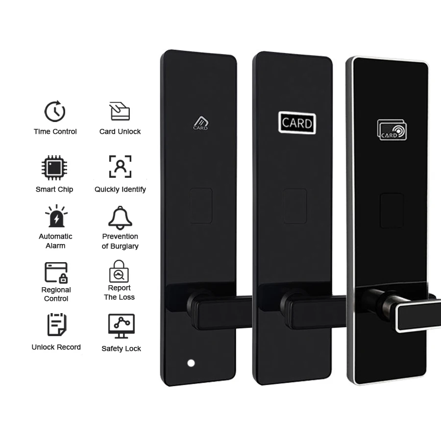 Cheap Portable Safety Stainless Steel Magnetic Hotel Door Card Lock for Hotel System with Access Key Card