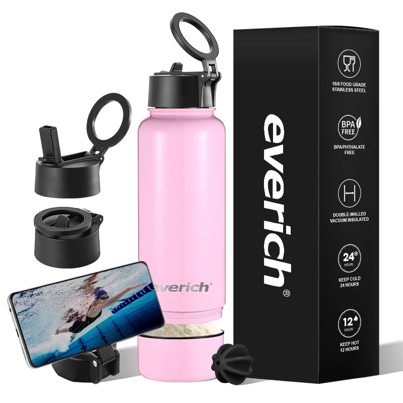 Eco Friendly New style Magnetic lid design 32oz Stainless Steel vacuum water bottle Sports bottle with Magnetic Ring