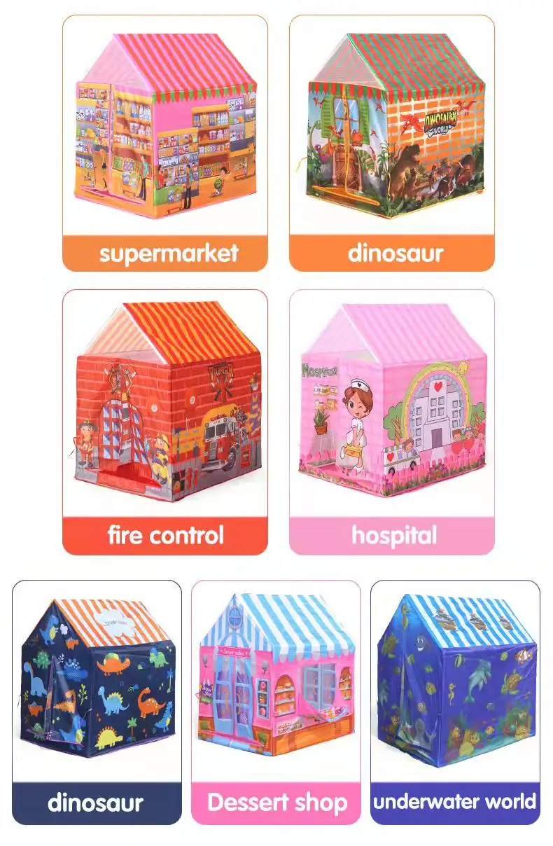 Indoor Teepee Play Tents House Chevron Canvas Teepee for Girls and Boys Toddlers Kids Bag Toy Oem Customized Logo Style Time ZHE