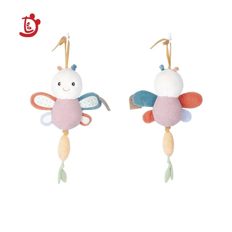 Newly designed crib hanging music rattle toy stroller hanging plush toy 0-12 months baby plush toy