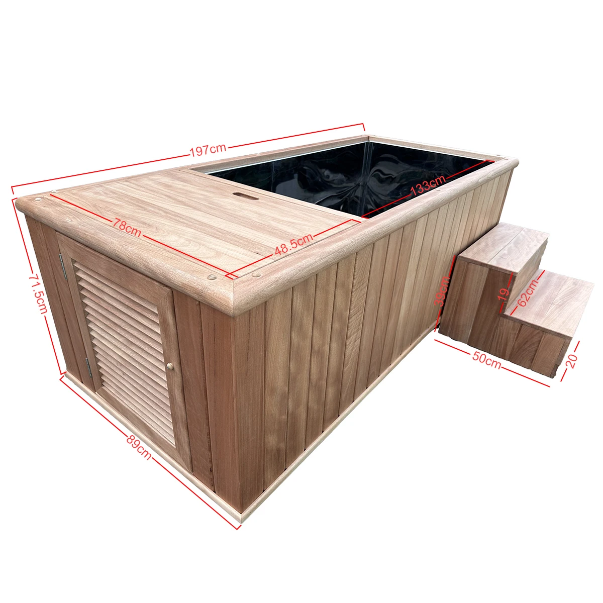 Mobile Diy Personal Vertical Electric Cold Plunge Circulating Water Treatment Wooden Bath Chiller