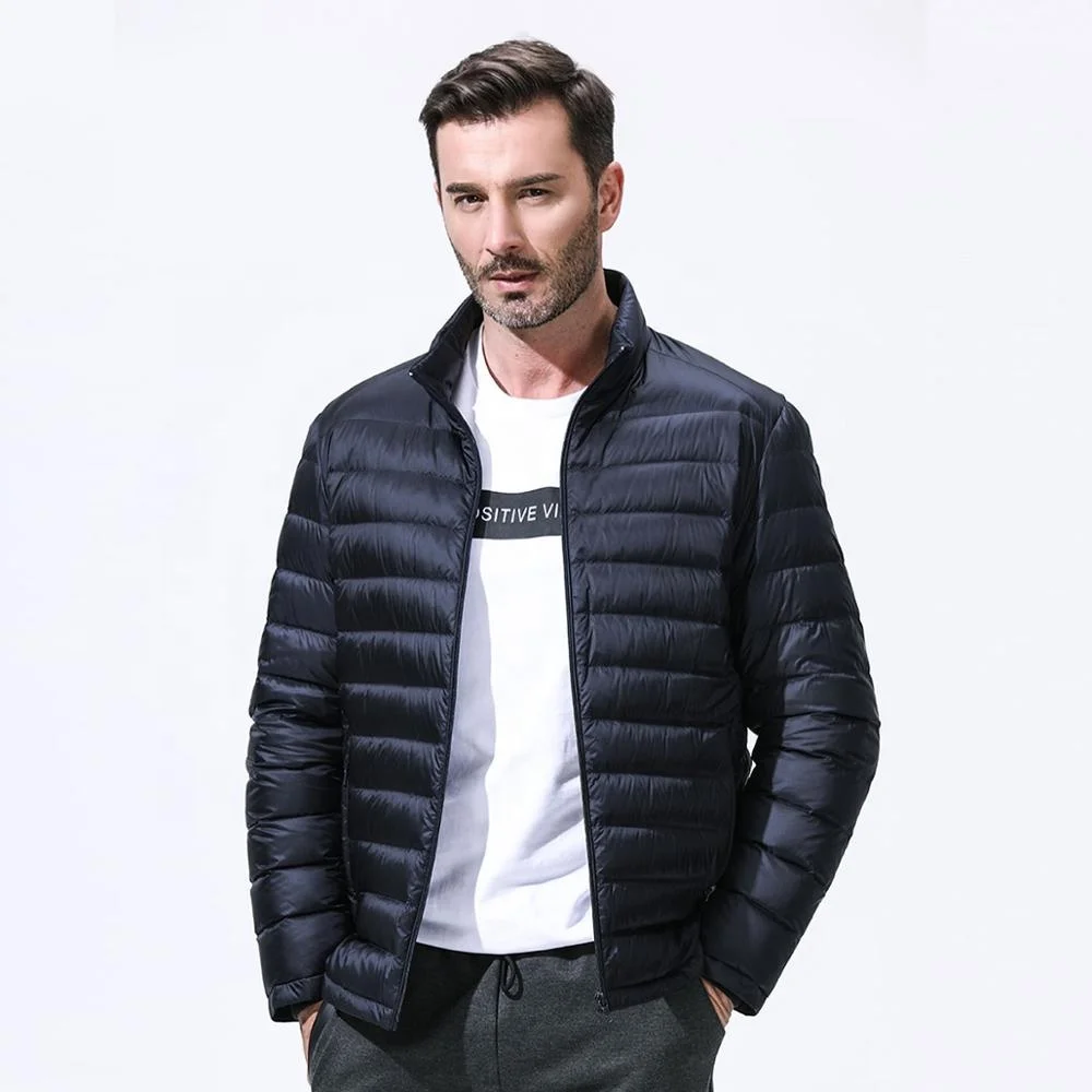 TANBOER blue water proof breathable duck down filling garments light weight winter jacket packabl down coat