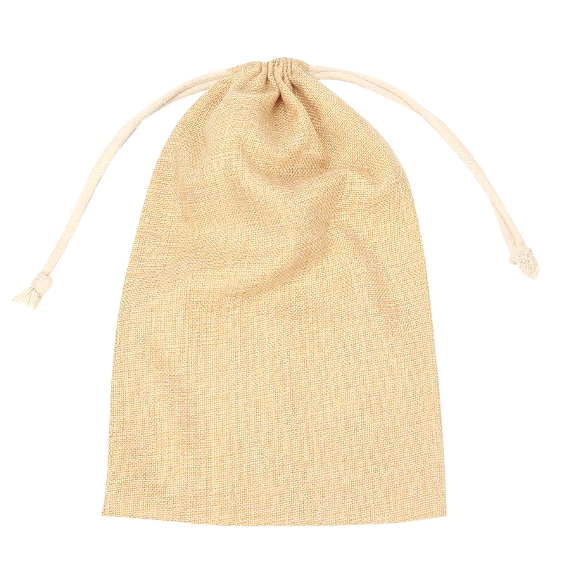  Custom Shopping Bag with logo Small Drwastring Storage Bags Made of Linen and Coton Food Bundle