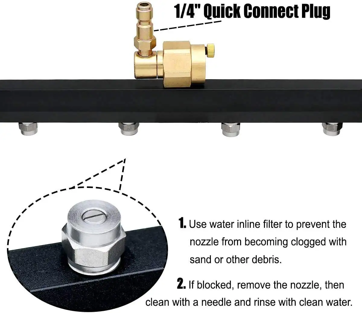 High Pressure Car Washer Commercial Detailing Underbody Lance Water Broom With Wheel