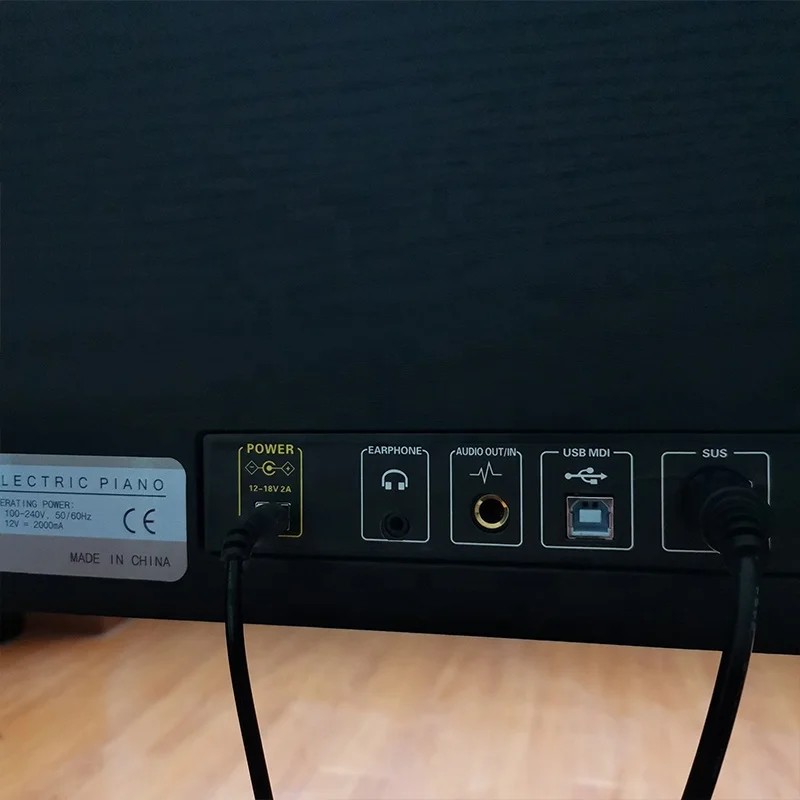 Aiersi good bargain bright baking paint upright piano 88 key professional piano sound white or black sustain pedal digital piano