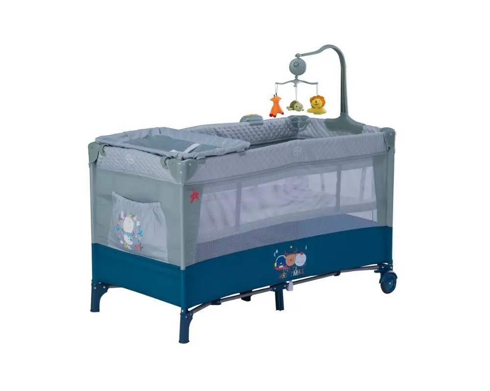
EN716 Baby Foldable Playpen Baby Crib Travel Cot 