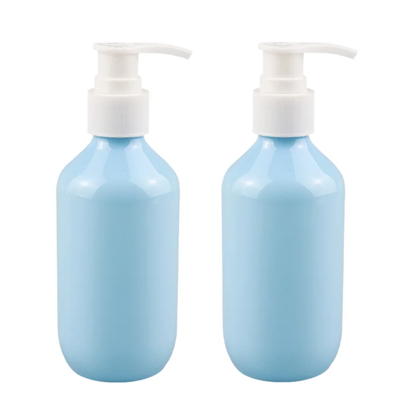 Round liquid soap hand wash sanitizer dispenser lotion pump container HDPE plastic bottle