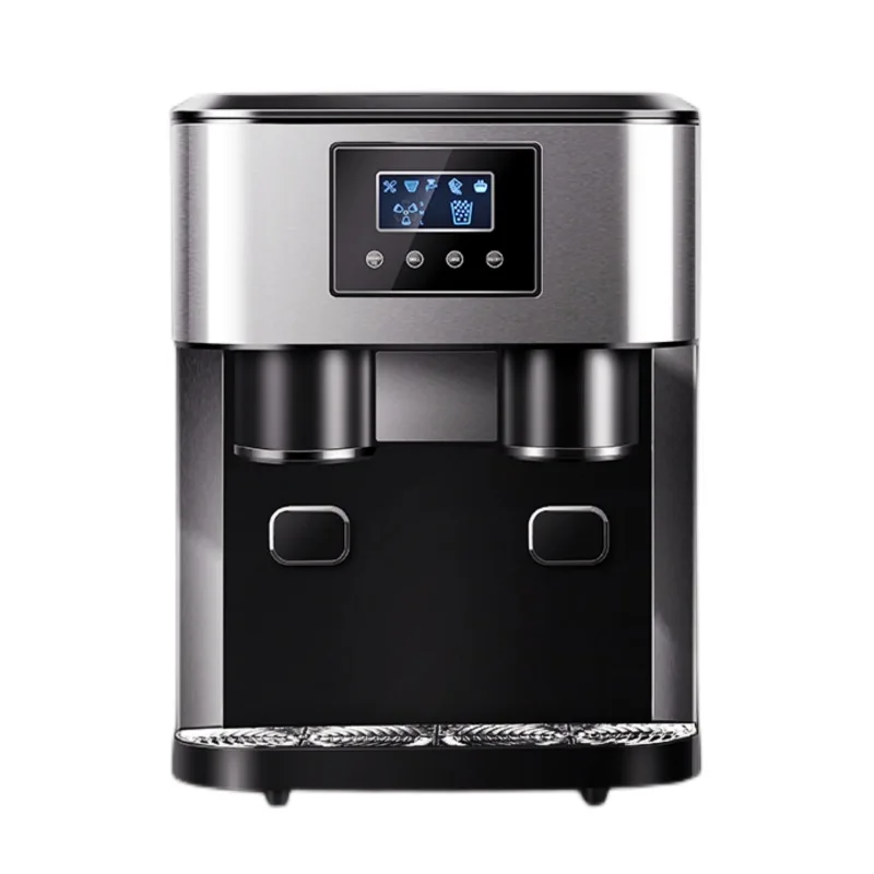 15-18kgs Mini Ice Cube Maker Slush Machine Commercial Portable Ice Coffee Maker Tabletop Ice Dispenser With Crusher