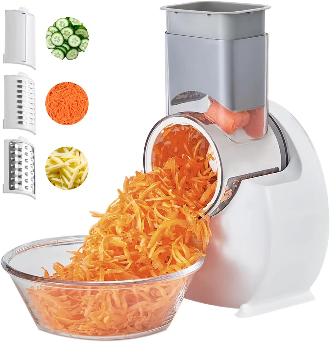 Cheese Grater Block Cheese Vegetables Electric Cheese Grater Detachable Electric Salad Maker for Home Kitchen Use
