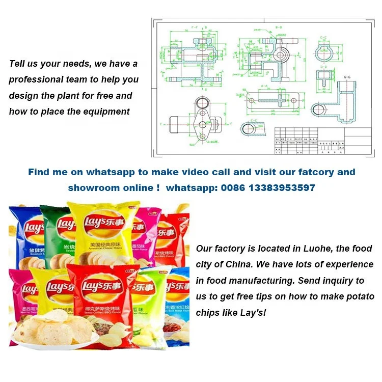 Small Scale Semi Automatic Commercial Machinery To Make Potato Chips Making Equipment
